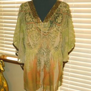 CATO Batwing Sleeve Boho Blouse Size 18/20